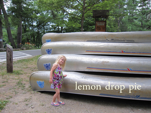 Emmy and canoes